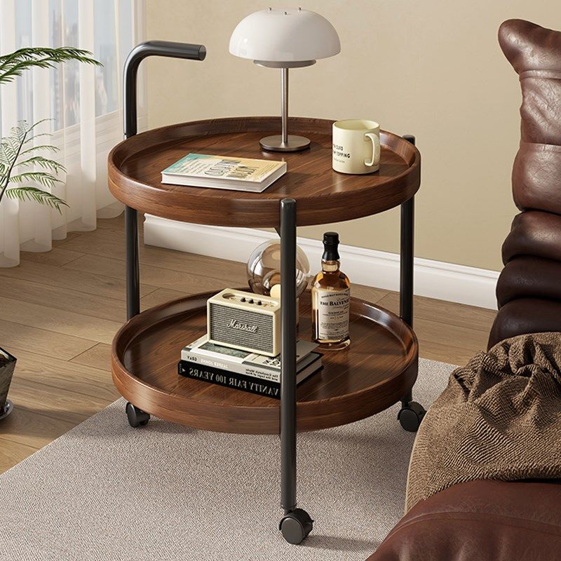复古中古风茶几小推车小户型可移动2025新款客厅沙发置物架床头柜,淘宝优惠券,粉丝福利购,淘宝优惠卷