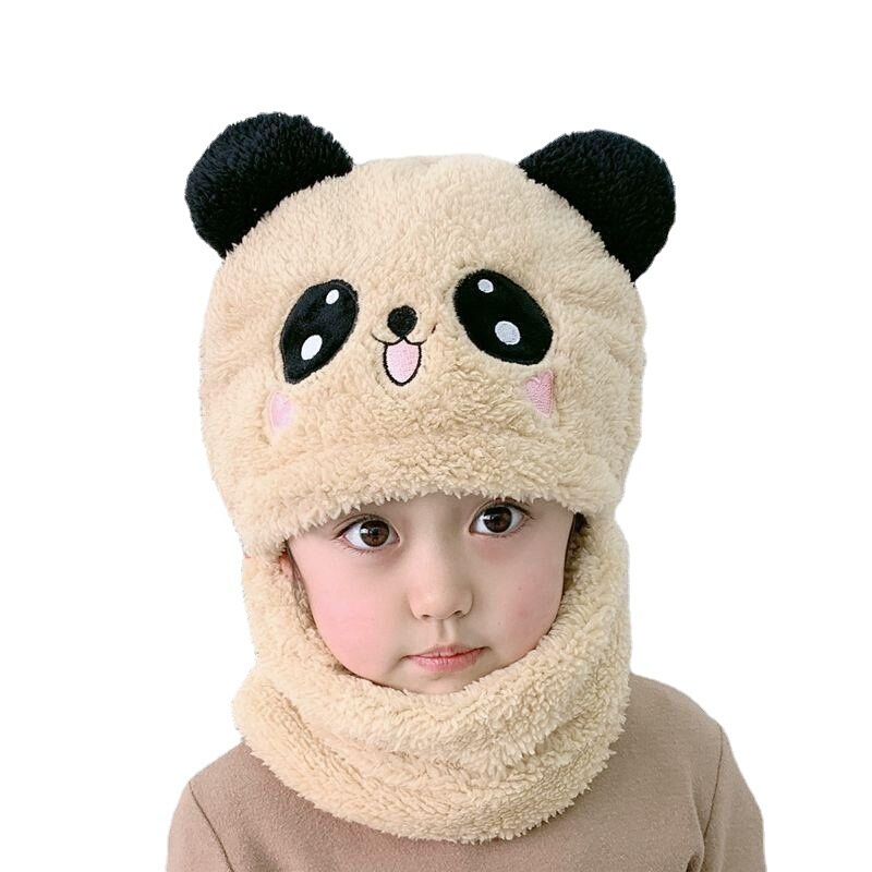 秋冬季加厚保暖围巾遮脸小孩宝宝防寒护耳围脖一体可爱儿童帽子EH - 图3