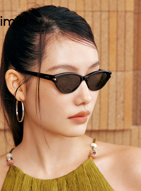 amimia2026新款时尚复古小框板材猫眼墨镜女防紫外线太阳眼镜KIKI