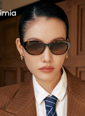 amimia2026新款美式复古板材猫眼墨镜女防紫外线太阳眼镜LEOPARD