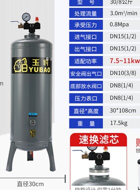气泵空压机油水分离器压缩空气净化器喷漆除水精密压缩空气过滤器
