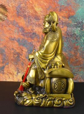 宏达 全黄铜七星剑钟馗神像摆件升官聚财祠堂供奉天师钟馗 铜像摆