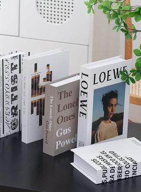 时尚假书摆件装饰书杂志简约彷真书创意拍摄民宿道具书模型书盒