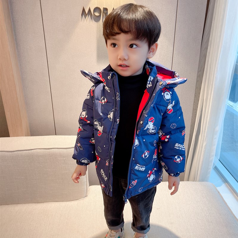 男童加厚儿童羽绒服中小童2021C冬季新款洋气韩版短款外套宝宝棉 - 图2