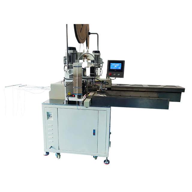 High-efficiency tin dipping machine fully automatic double-headed end twisting online tin machine peeling twisting line immersion machine double-tracking online tin machine