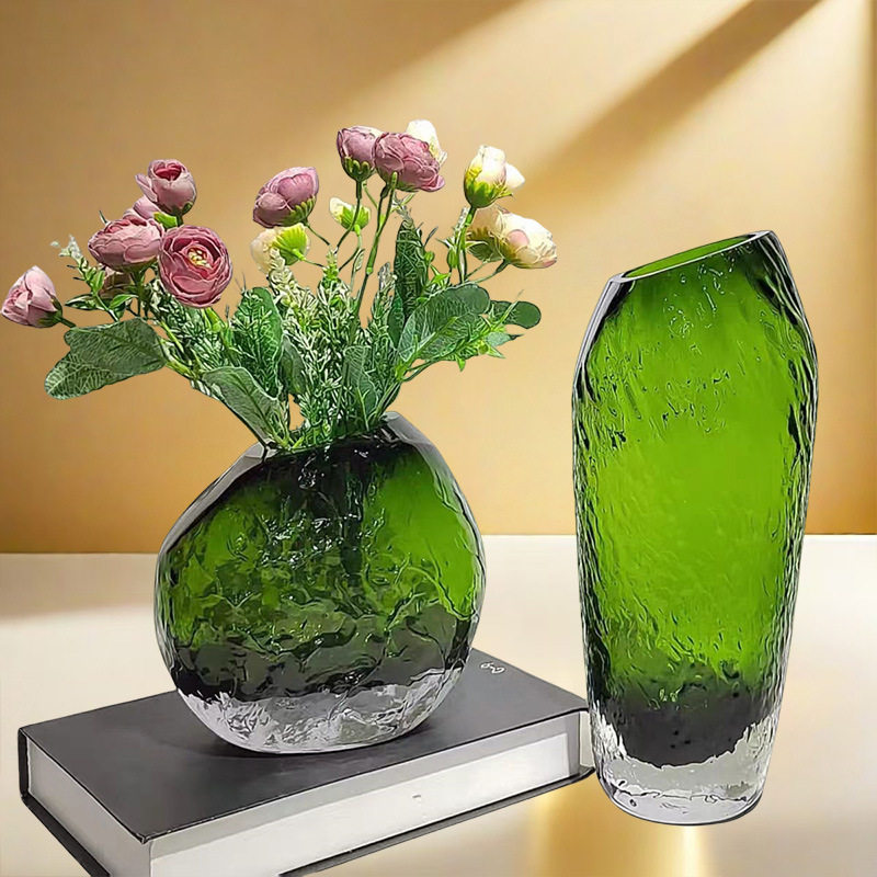 轻奢创意浮冰艺术花瓶摆件客厅插花样板间玄关装饰琉璃花瓶花器,淘宝优惠券,粉丝福利购,淘宝优惠卷