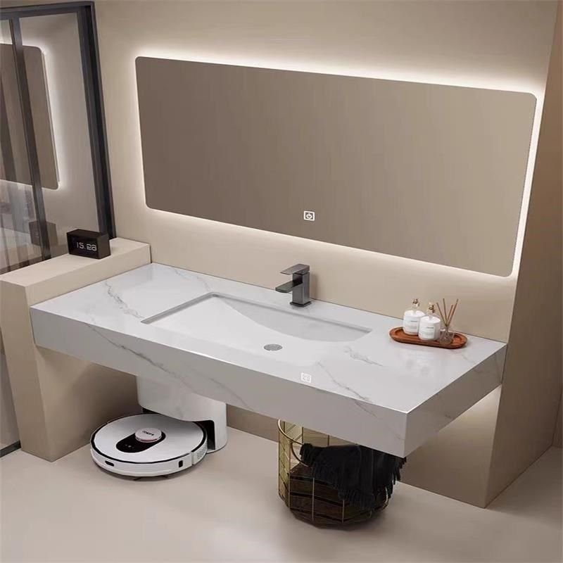 简约亮面岩板一体浴室柜组合酒店款卫生间定制小户型洗漱台洗脸盆,淘宝优惠券,粉丝福利购,淘宝优惠卷