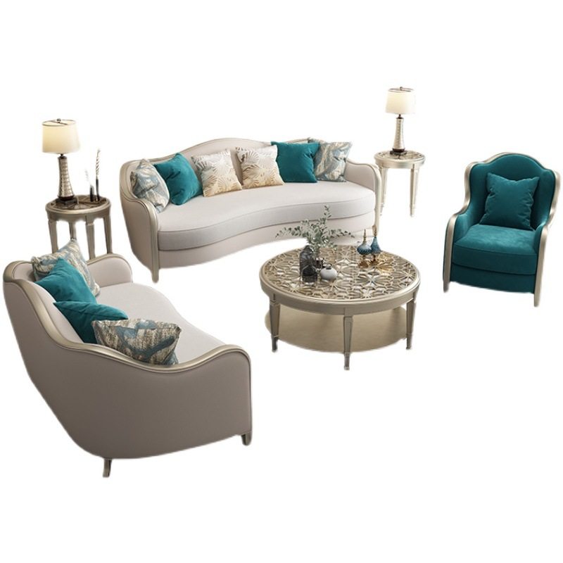 美式皮布沙发后现代轻奢沙发客厅样板房设计师创意式简约实木沙发,淘宝优惠券,粉丝福利购,淘宝优惠卷