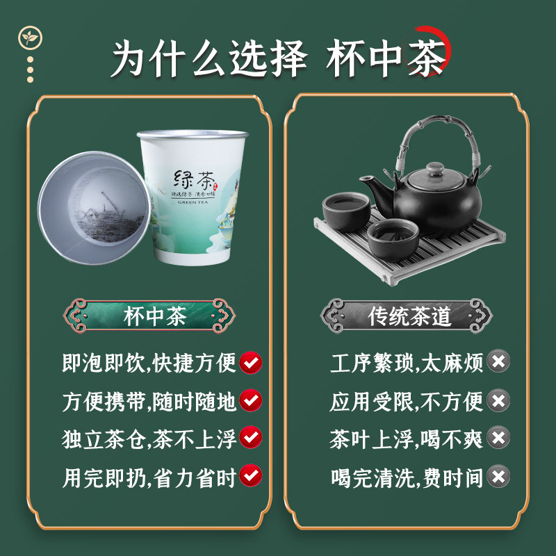 Disposable paper cup with tea leaves thickened hidden tea cup customization