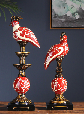 富贵鸟 美式酒柜装饰品q摆件古典风软装饰品 高档客厅壁炉玄关饰