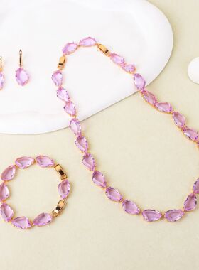 新款不规则法式轻奢设计感耳环套装气质优雅百搭饰品项链