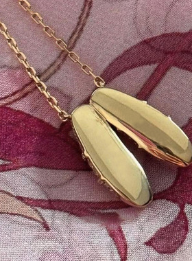 芭蕾舞鞋吊坠镶钻项链女轻奢小众设计简约感潮流锁骨链新款