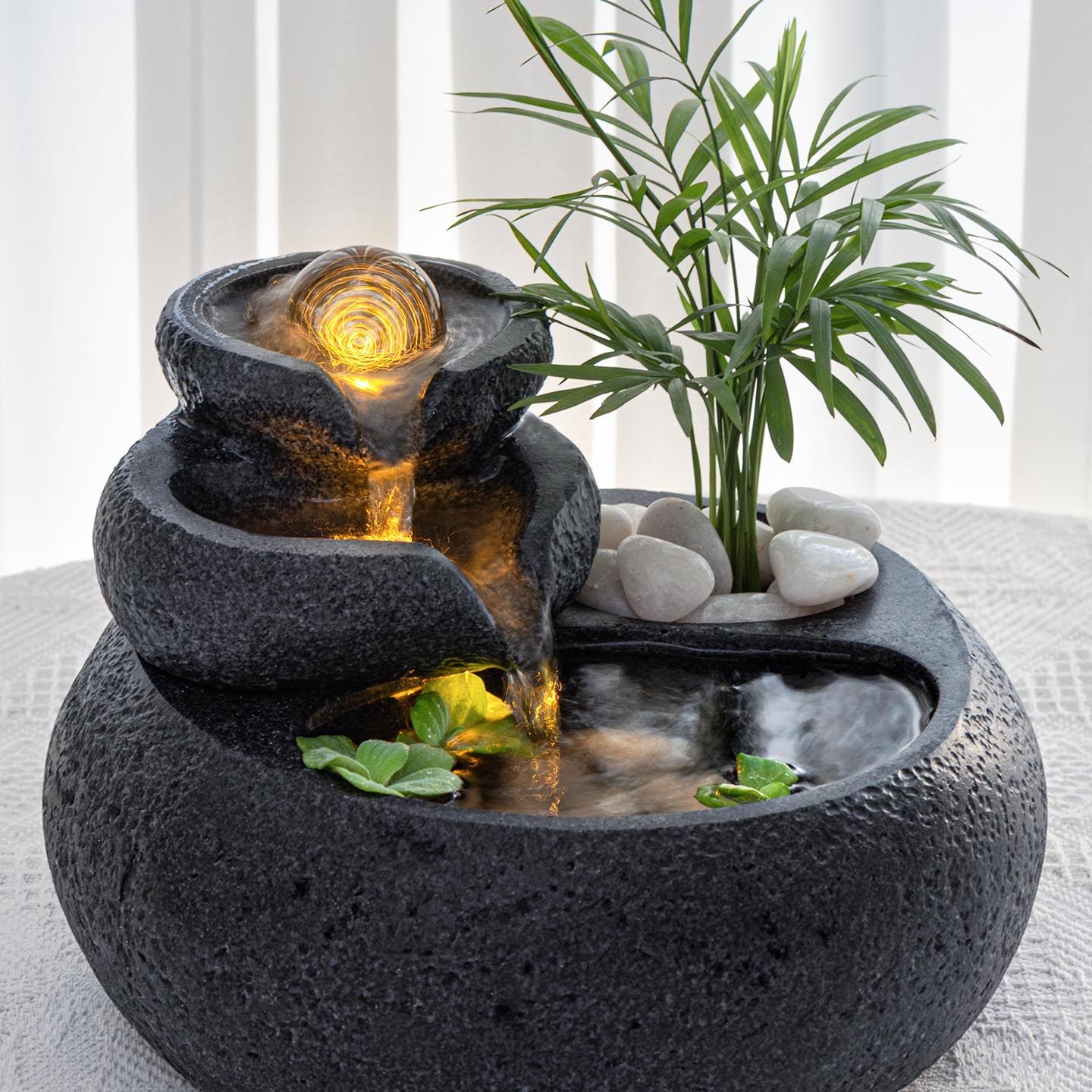 桌面流水摆件装饰品家居客厅办公室招财风水摆件带灯光,淘宝优惠券,粉丝福利购,淘宝优惠卷