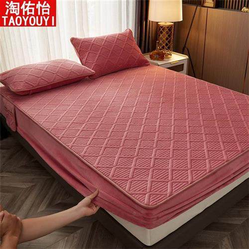 极速新牛奶绒棉床.笠单q件纯色床罩床垫床包防尘床单套1.2m135米2,淘宝优惠券,粉丝福利购,淘宝优惠卷