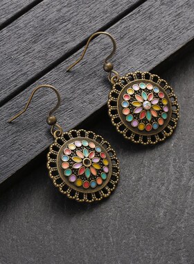 极速Boho Colorful Beads Jewelry Sets for Women Vintage .Gold