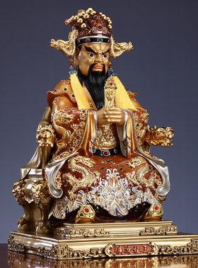 极速广济龙王铜雕贴金琉晶彩绘广A济龙王菩萨神像五爷像龙五爷财