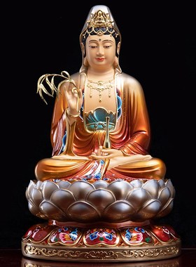 极速全堂佛像g供奉观音地藏王菩萨释迦牟尼佛弥勒佛笑佛铜雕纯彩