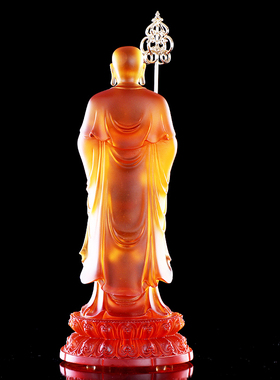 极速九华山地藏王佛像 供奉 居z家供佛地藏王菩萨摆件台湾琉璃地