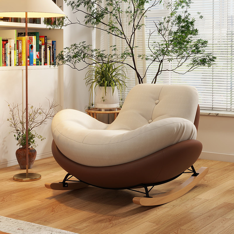蛋壳摇摇椅大人躺椅阳台家用单人休闲椅客厅轻奢逍遥椅懒人沙发椅,淘宝优惠券,粉丝福利购,淘宝优惠卷