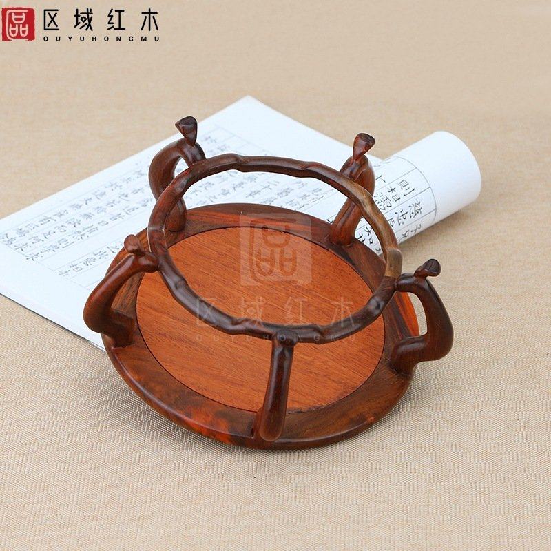 红木茶壶茶具香炉摆件底座实木盆景架大红酸枝日式圆几工艺品托架,淘宝优惠券,粉丝福利购,淘宝优惠卷