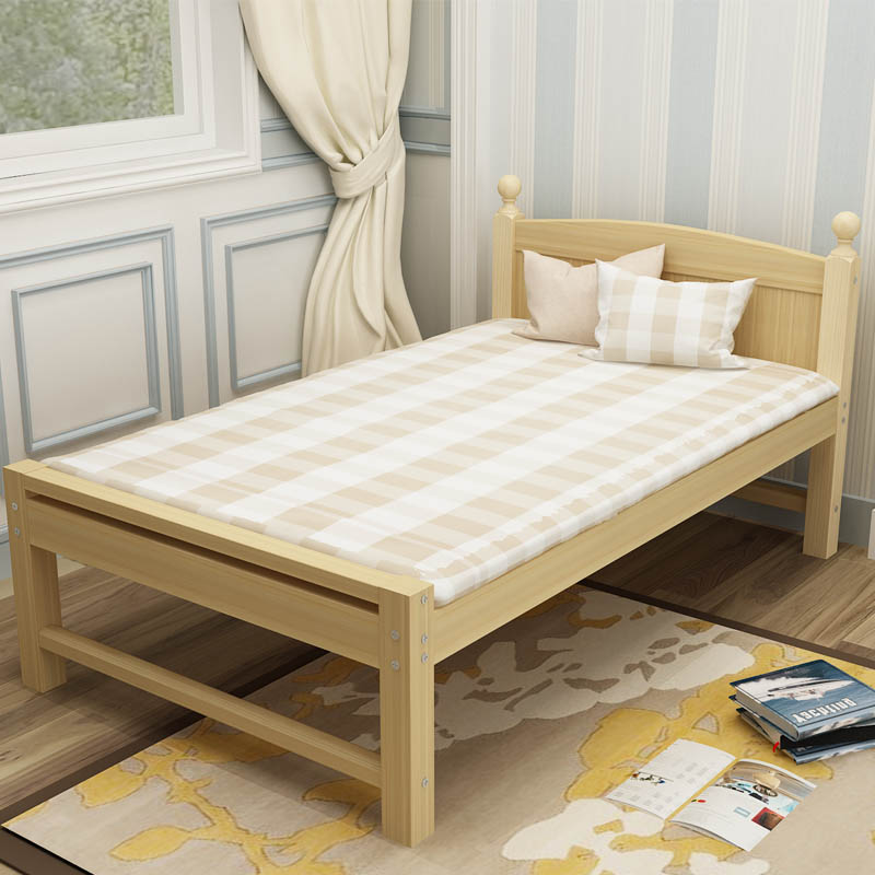 家用实木a单人床90cm宽公分1.01.2一米二80宿舍学生儿童床男小户 - 图2