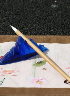 日照金山琉璃假山笔架镇纸摆件居家客厅I茶室桌面装饰办公摆放沙