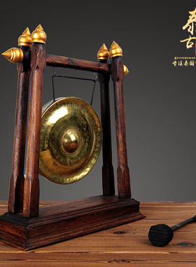 泰国特色手工艺品铜锣摆u件东南亚风格酒店会所玄关门厅装饰摆件
