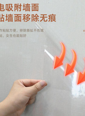 点断撕防油贴透明橱柜防水放油家用式免胶点断式静电保护膜