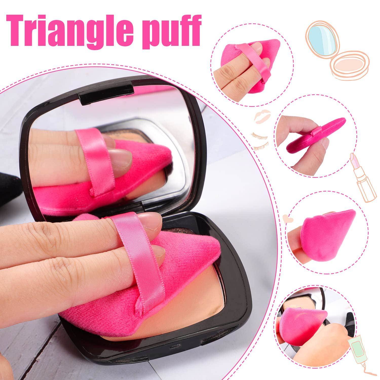 5 Pcs Powder Puff Face Soft Triangle Makeup Tool Loose Powde - 图2