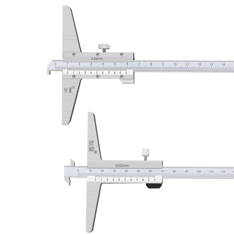 单钩双钩游标深度卡尺0-150mm槽深槽宽带钩头卡尺深沟槽卡尺 - 图3