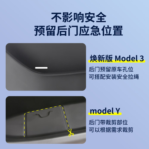 启舷适用特斯拉车门储物盒焕新版Model3/Y/YL门槽储物盒收纳y配件 - 图1