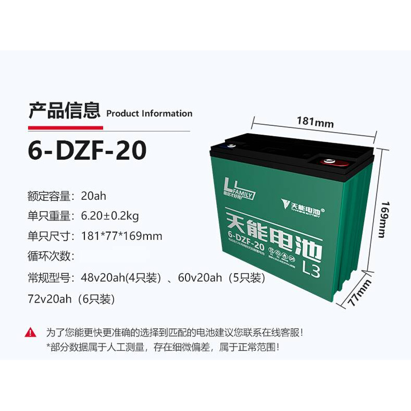 天能电池12V12AH20AH32AH铅酸蓄电池电动车电池6-DZM-12 6-DZF-12 - 图3