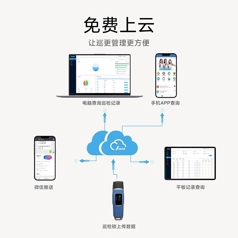 巡更棒WM-5000V4V3巡更机 打点器 照明巡检器 悍码4 巡逻仪 - 图1