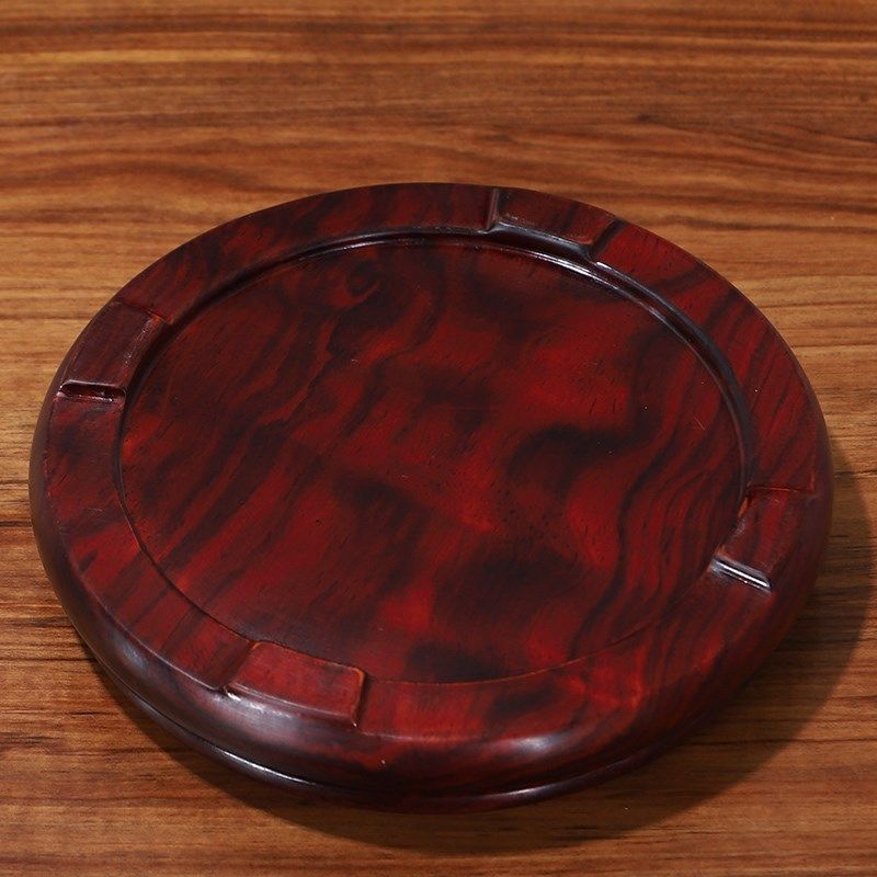 红酸枝整料圆形矮款实木底座花瓶茶壶古董香炉S盆景佛像摆件托架,淘宝优惠券,粉丝福利购,淘宝优惠卷