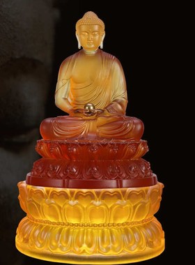 古法琉璃莲花底座加高q佛像摆放观音坐莲家用圆形供佛佛具居家客