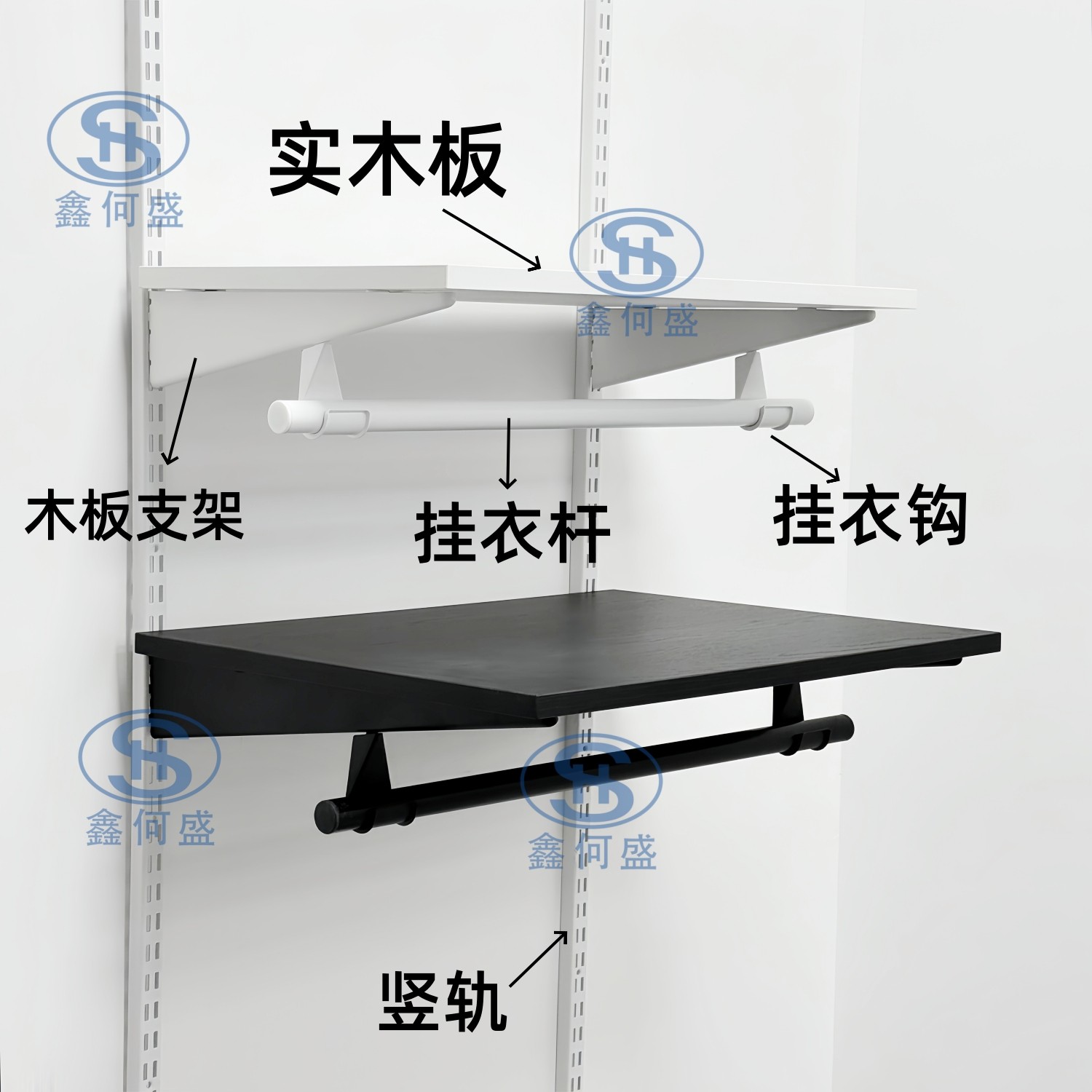 金属衣柜AA柱支架挂衣木板层板配件砌墙衣橱旧房出租屋改造定制,淘宝优惠券,粉丝福利购,淘宝优惠卷