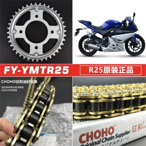 适用飞鹰R25 FY250G摩托车前后牙盘 链轮 三件套 油封链条 - 图0