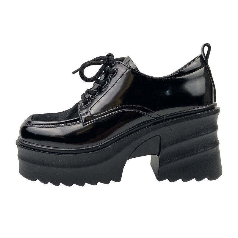 小个子女鞋显高i系带深口单鞋增高9cm厚底鞋女超高跟鞋子小皮鞋款,淘宝优惠券,粉丝福利购,淘宝优惠卷