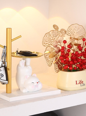 可爱猫摆件家居入户门客厅电视柜酒柜玄关装饰品鞋柜乔迁新居礼品