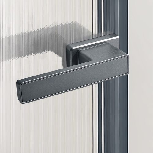 16极简边框玻璃门锁铝合金新款黑色磁吸平开门卫生间通用型执手锁 - 图2