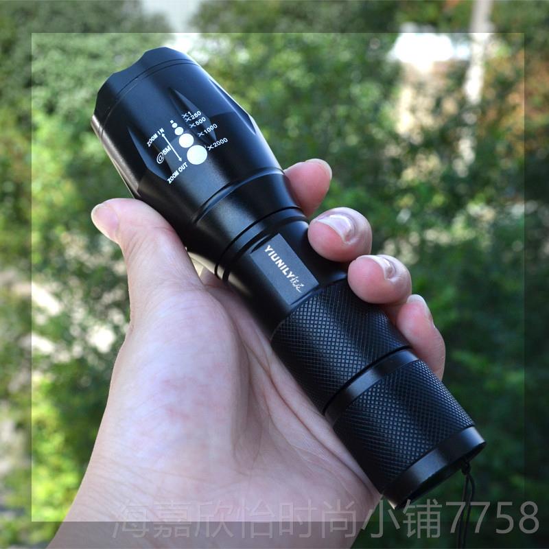 正品超亮e7d强光手迷电筒le氙气L2充电T6户外小可远射灯多功能你 - 图2