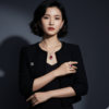 AILEQ cultured ruby silver ring