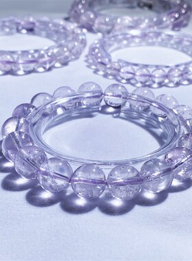 一物一图 天然无优化紫水晶阿塞斯特莱无优化手串手链男女情侣