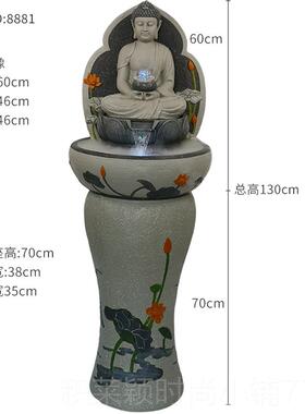 正品厂家直销落地招财摆禅流水喷泉客件厅湿器东意南加亚装饰品佛