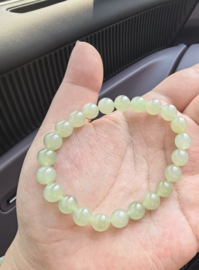 和田玉冰晴水8mm手串微猫眼不挑同料多样性发货包容个别矿点平头