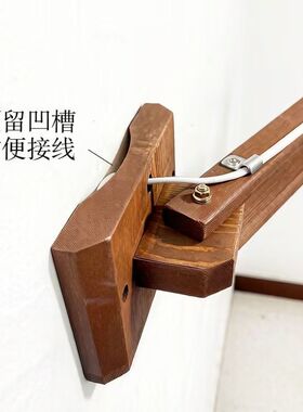 实木折叠古风壁灯支架