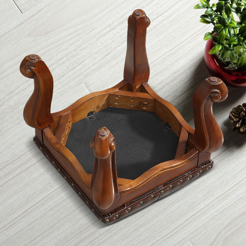 L7美式方凳矮凳家用实木换鞋凳客厅复古茶几凳沙发皮板凳欧式小凳,淘宝优惠券,粉丝福利购,淘宝优惠卷