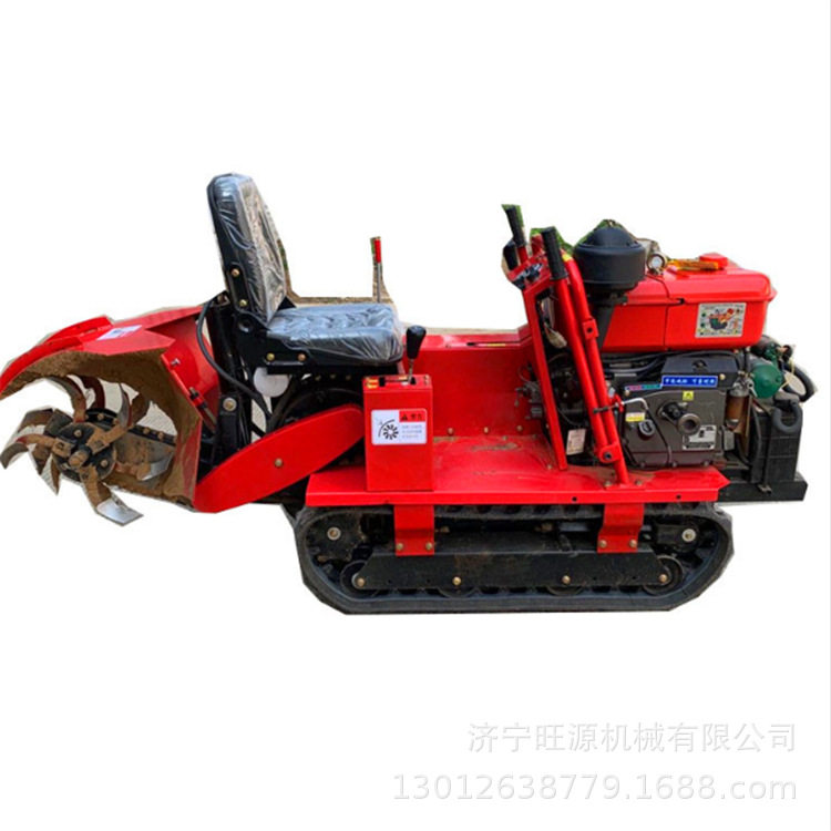 Pastoral management micro tillage machine, diesel furrowing and plowing management machine, automatic crawler trenching machine