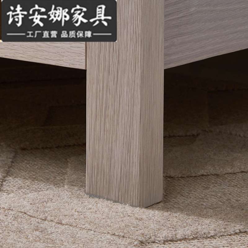 美式轻奢现代双人床意式主卧1米8实木床小户型豪华皮艺床 - 图2