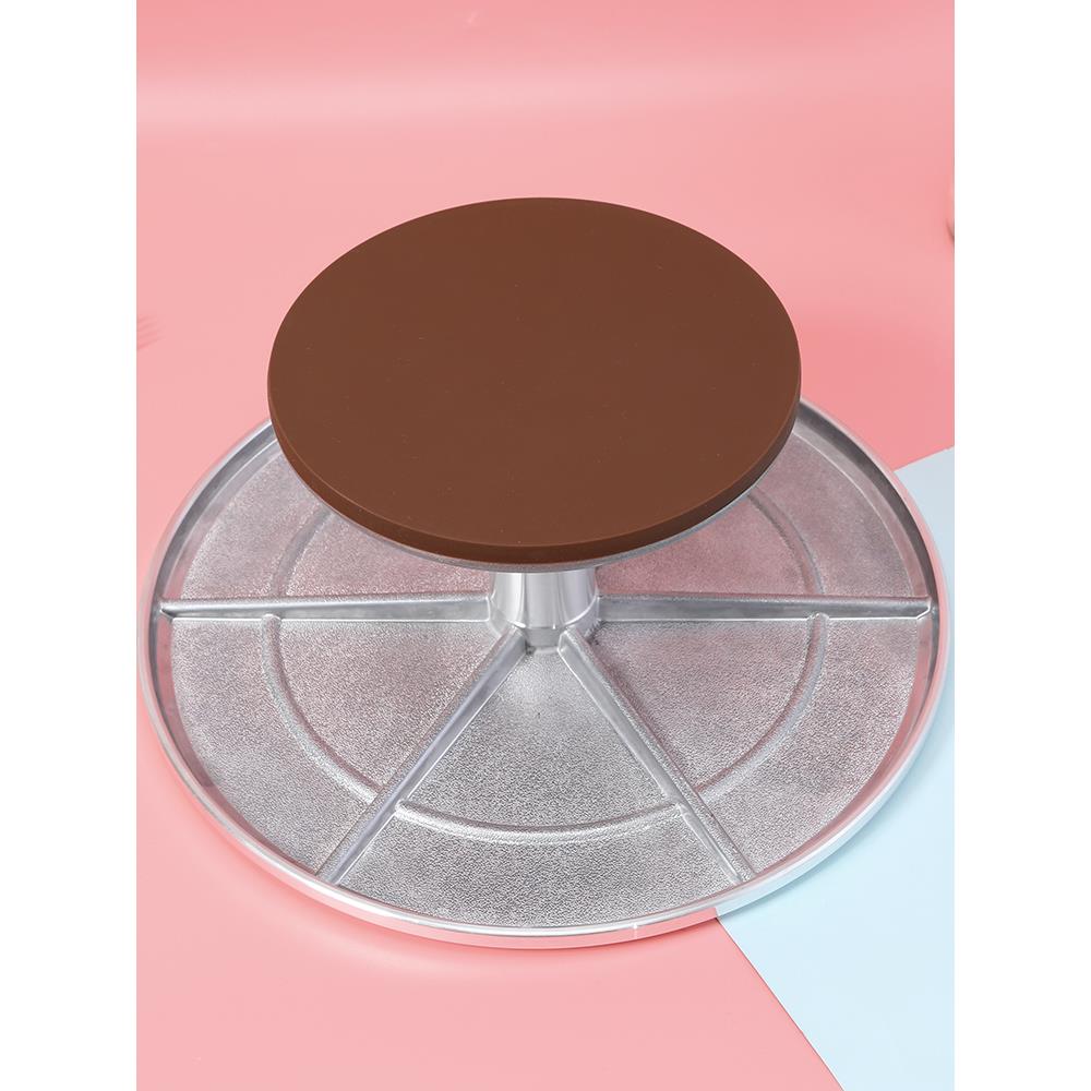 裱花台烘焙工具套装铝合金托台旋转抹面家用商用裱花转台蛋糕转盘 - 图3